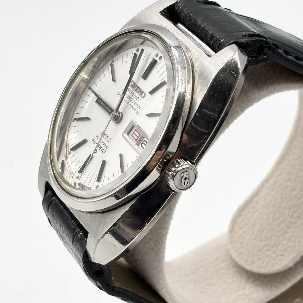 KING SEIKO SUPERIOR CHRONOMETER Automatic Silver with White Excellent Working Condition 5626-7030 Men's Watch, Dial