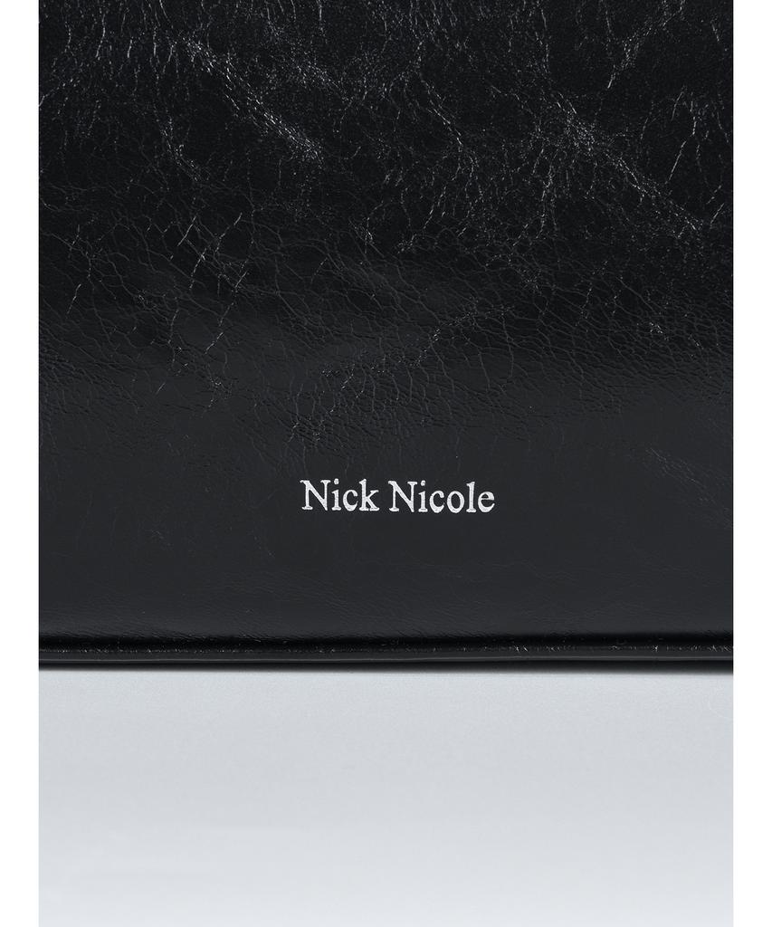 Nick&Nicole Nicole Pocket Leather Baguette Bag_Black