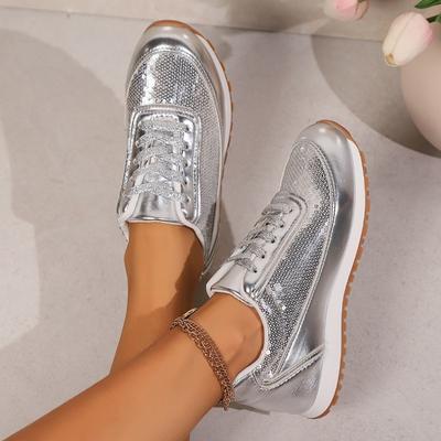 New Thick Bottom Front Lace-up Casual Sports Shoes Women's Large Size Low Top Single Shoes Shoes for Women  Zapatos De Mujer