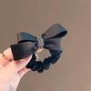 Elegant Satin Leather Hair Scrunchie | Rhinestone, Chic, Featherless, for Women, Suitable for All Seasons