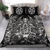 Beding Set Skul Cthulhu Satan Black Goat Printed Cozy Soft Duvet Cover King Quen Twin Single Sized Dimensions Birthday Gift Bedrom Decoration