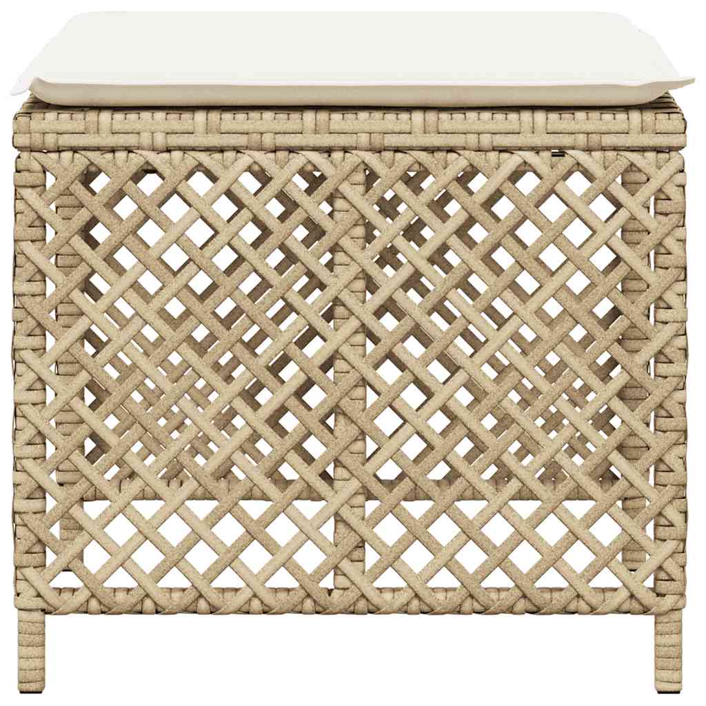Vidaxl Garden Stools With Cushions, 4 Pcs., Beige, 41X41X36 Cm
