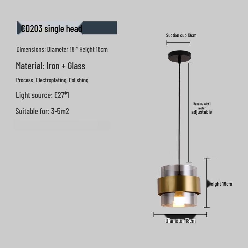 oeny CD203 Modern Minimalist Bedside Pendant Light