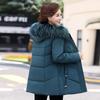 Jachetă de iarnă cu puf pentru femei Parka, haină caldă din bumbac, căptușită, de înaltă calitate, pardesiu scurt, cu glugă.