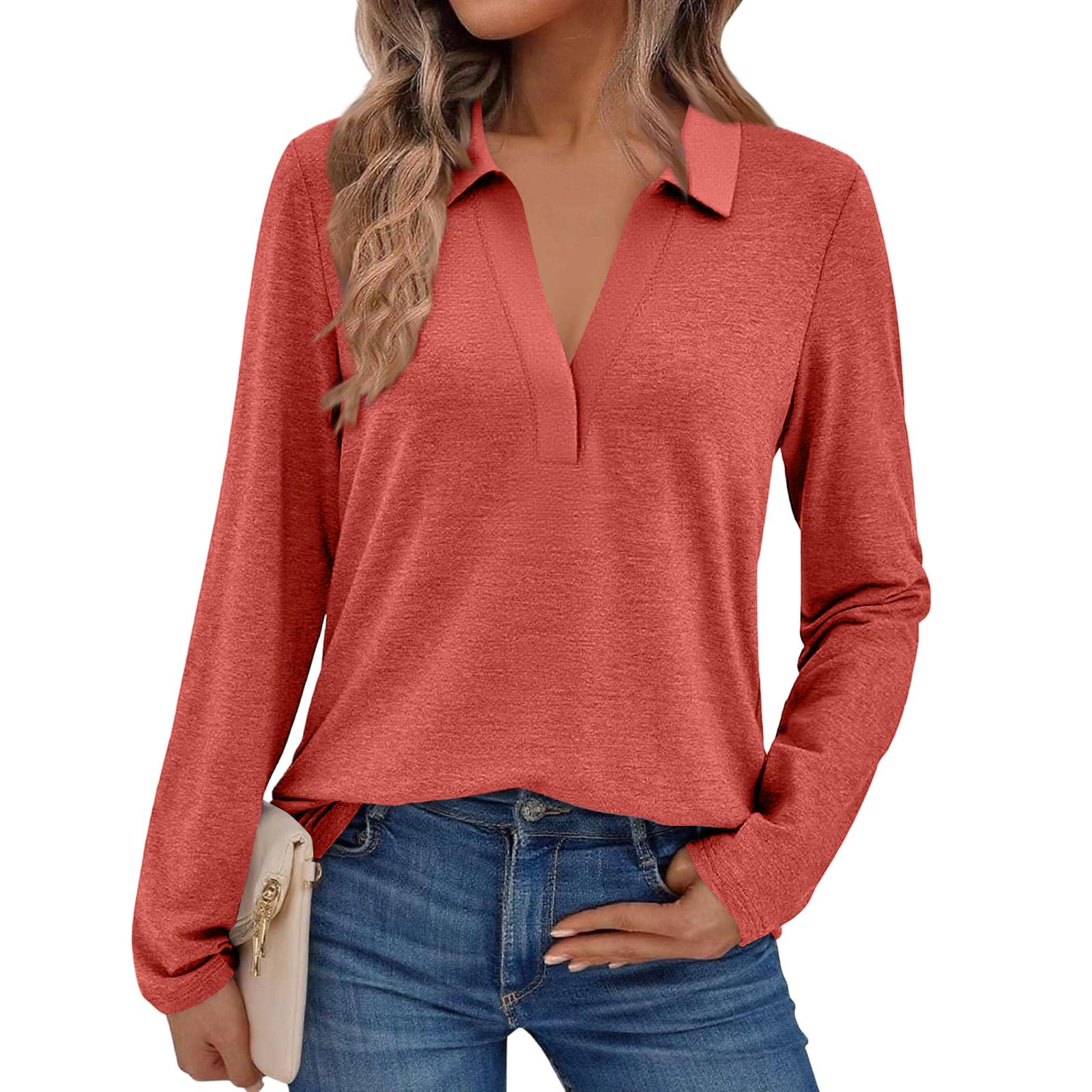 

Women s Fashion Long-Sleeved Solid Color Stand Collar Shirt XXL шафрановий