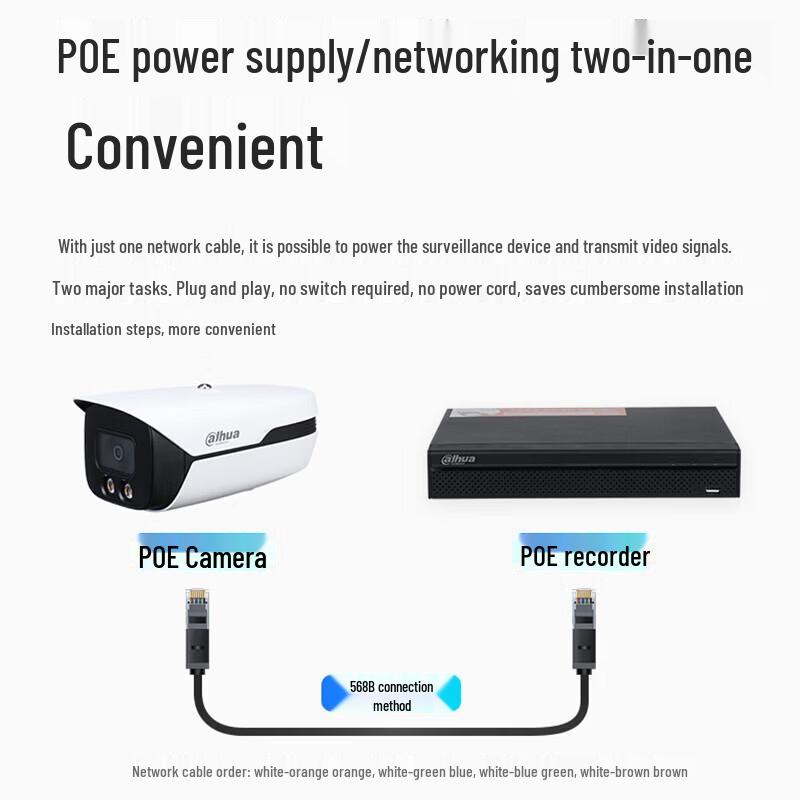 Dahua 2MP Smart Dual-Light POE Bullet Network Camera CN plug (adapter included)
