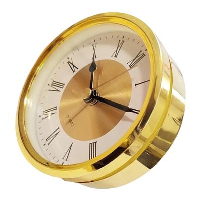 89mm Hole Mounting Clock Mechanism Vintage Gold/Silver Trim Skeleton Insert Clear For Home Office Decoration