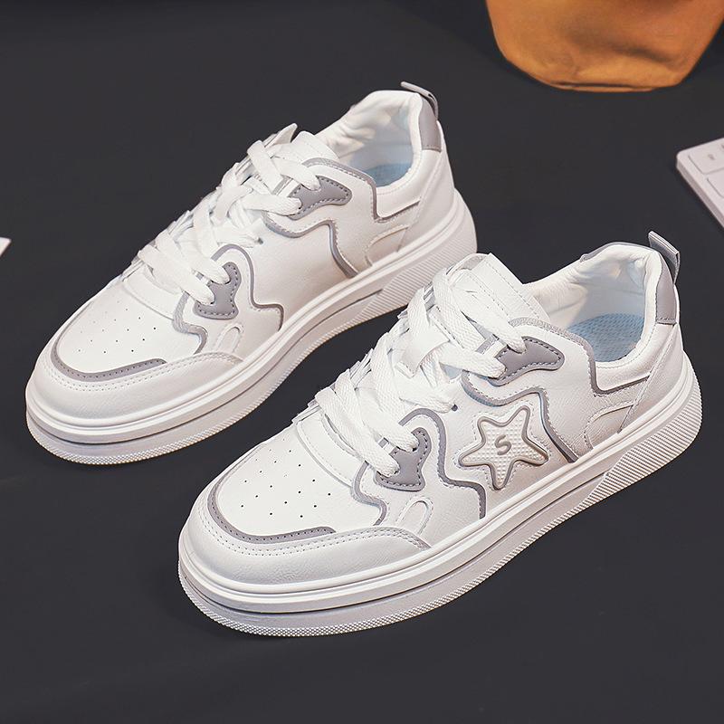 

Мужская обувь Кроссовки на толстой подошве Мужская весна и осень Новые модные универсальные нескользящие спортивные повседневные белые туфли для мужчин 39