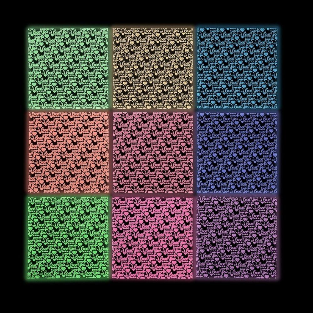 Lichtgevend Origami Papier Vierkant Scrapbook Papier Enkelzijdig Bedrukt Kaartpapier Cadeauverpakkingsmateriaal Nachtgloed