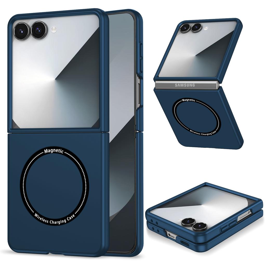 Skin Smooth Case for Samsung Galaxy Z Flip 8 ZFlip 7 6 5 4 3 Lens Protection Magnetic Wireless Charging Anti-Scratch Hard Cover