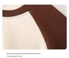 Unisex Cotton Raglan Sleeve Color Block Sweatshirt - Autumn/Winter Collection, Loose Fit, Fashionable and Versatile.