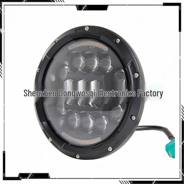 7-inch 90W LED Headlight with White/Yellow DRL for Harley & Wrangler