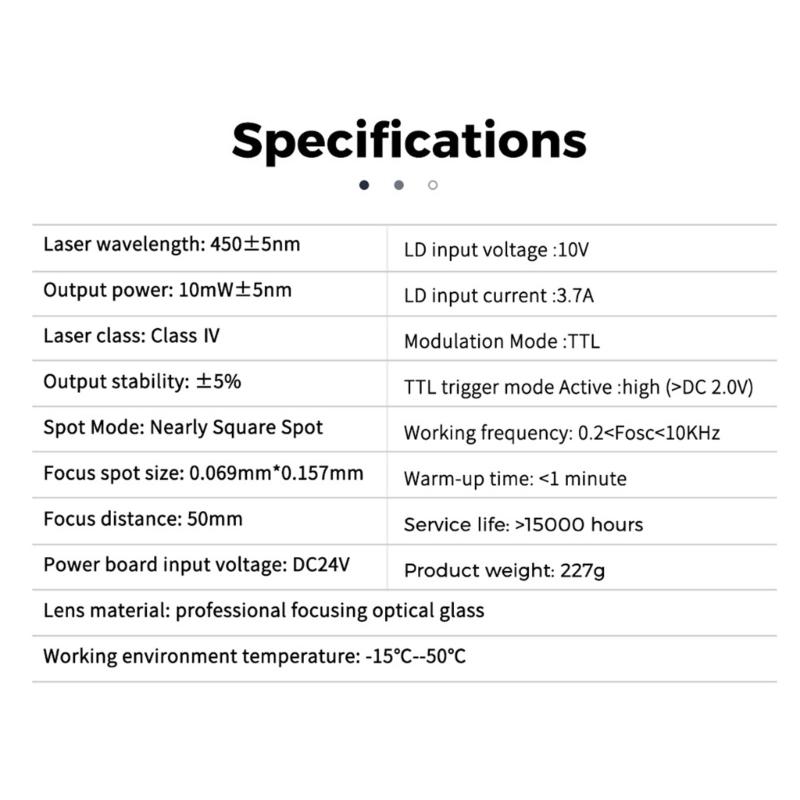 Module with Protective Cover, 10W Optical Power Upgraded 450nm 10W  Engraver Module Head for  Engraver