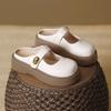 Thick-bottomed bag head half slippers women's outer wear 2025 new autumn French evening breeze Mary Jane half tray out cool slippers