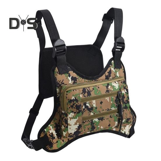 Sac Poitrine Tactique Sac De Poitrine Fitdom Pour Homme - Gilet Utilitaire Avec Support Téléphone Intégré - Idéal Sport, Vélo, Randonnée - Noir 23x16x5 Cm Gilet Utilitaire Sport