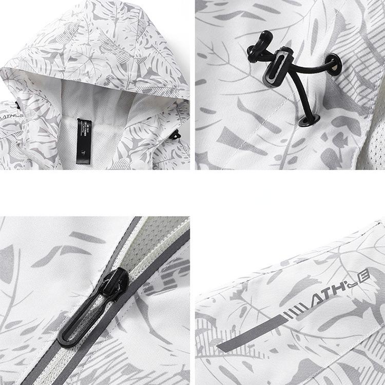 Men Jacket Maple Leaf Hiking Fishing Sports Windbreaker Jacket