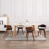 Dining Chairs, 4 Pcs., Bentwood And Faux Leather