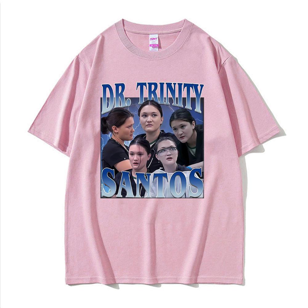 Dr Trinity Santos Vintage Girl Dinner Graphic T Shirts Unisex Clothing Summer High Quality Tshirt Unisex Fashion Casual T Shirt