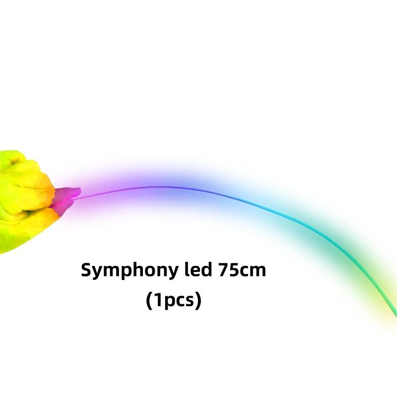 18 In 1 Symphony Streamer Car Ambient Lights Interior LED Acrylic Strip Light RGB 64 Color Decoration Atmosphere Lamp APP Remote Symphony led 75cm