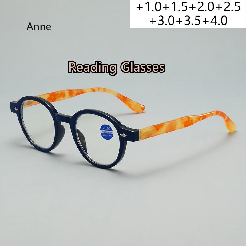Blue Light Blocking Presbyopia Hyperopia Glasses Fashion High-Definition Round Reading Eyeglasses Women Men Computer Eyewear