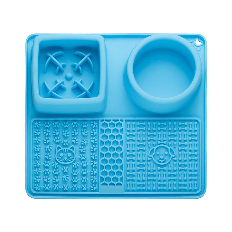 SW Pet Licking Pad Dog Cat Lick Silicone Mat Pet Slow Food Plate Feeding Bowl for Sucker Foods Training Dogs Bathing Distraction