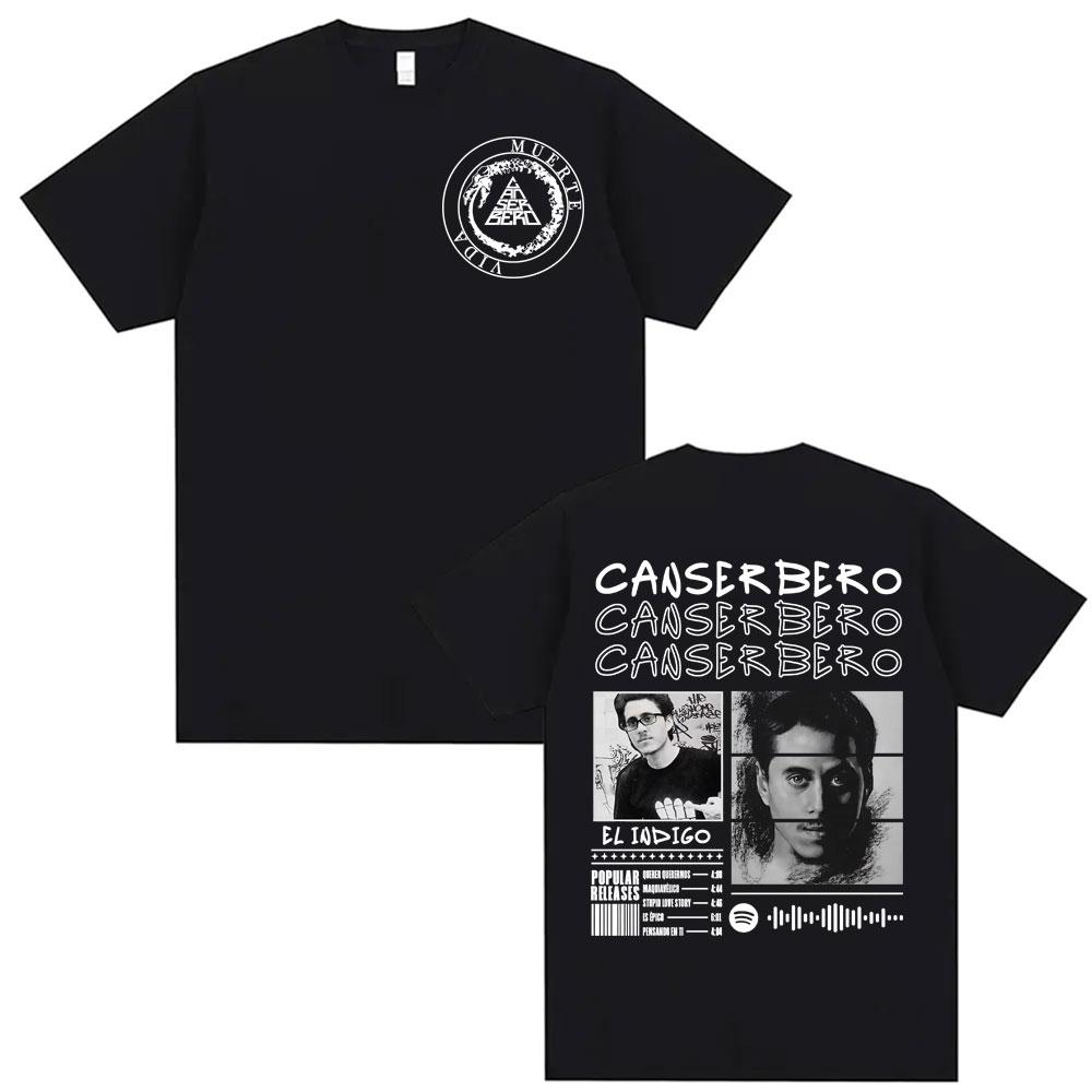 2025summer Rapper Canserbero Album Touring Graphic Tshirt Men Retro Street Trend Tshirt High Quality Cotton Casual Street Wear
