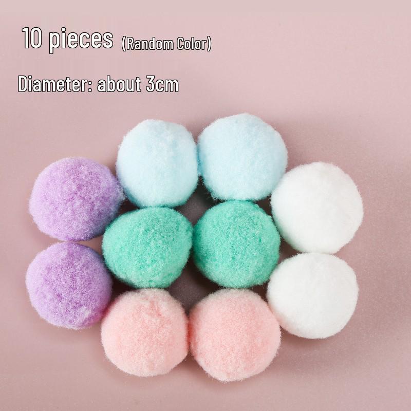 

Cat Toy: Bite-Resistant Silent Plush Ball Teaser Wand for Self-Play and Boredom Relief