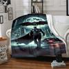 1pc Batman, Batmobile Flannel Blanket Soft Warm Throw for Home, Office, Travel, All-Season Cozy Bedding GiftL1174