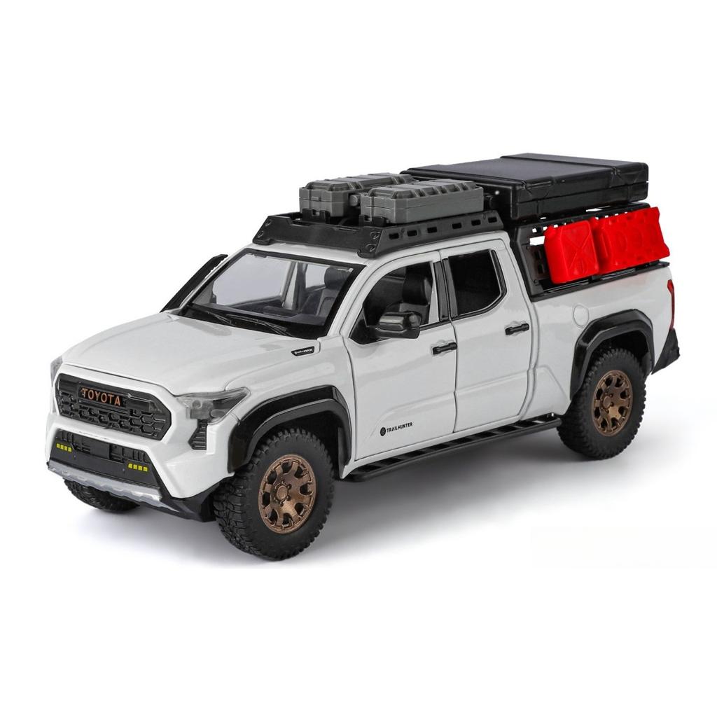 Reiseversion 1/24 TOYOTA Tacoma Legierung Pickup Automodell Diecast Metall Geländefahrzeuge Automodell Ton und Licht Kinderspielzeug Geschenk