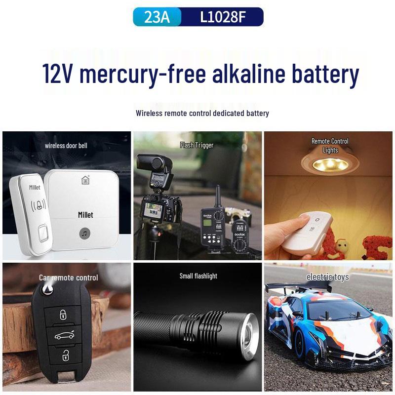 Vinnic Evergreen Wireless Doorbell Remote with L1028F and 27A12V Alkaline Batteries