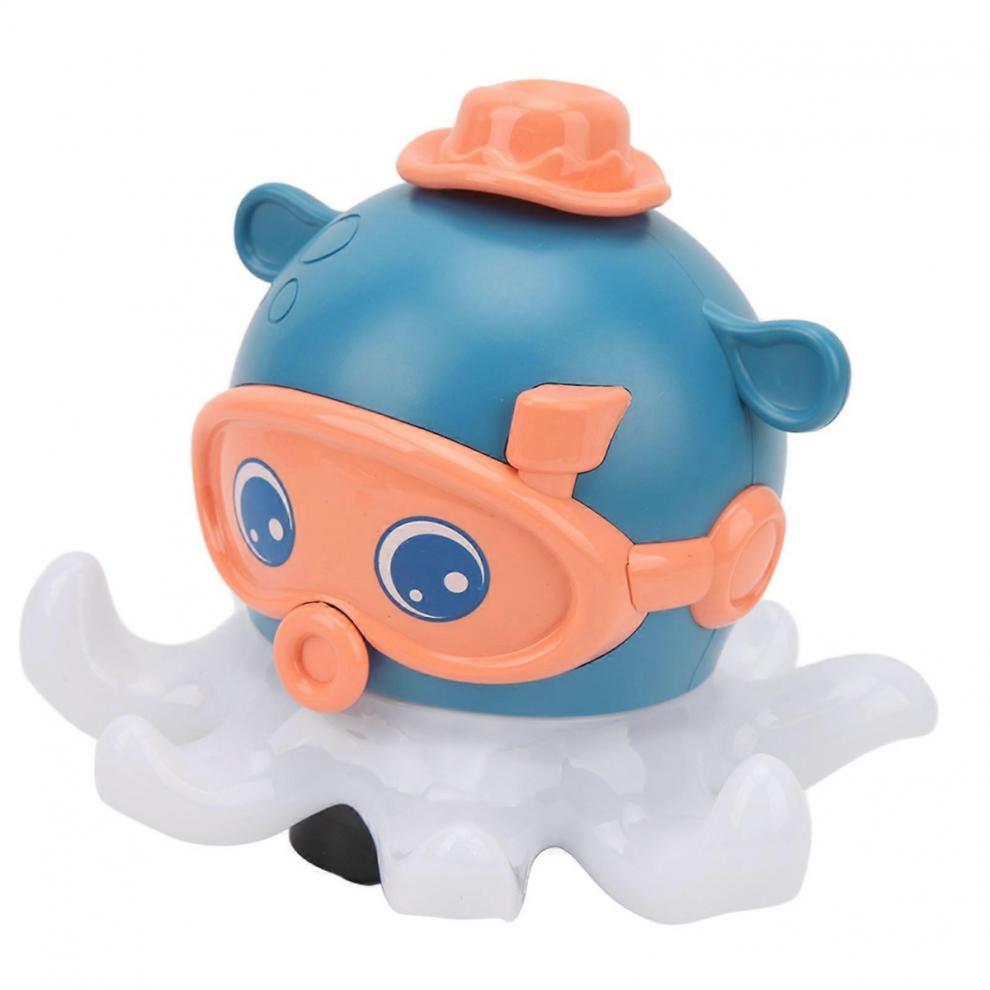 Baby Floating Ball Toy Electric Octopus Bath Toy Music Light Educational Water Toy for Boys Blue