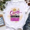 Stylish Queen Cartoon Women's Short Sleeve T-shirt - European & American Trend