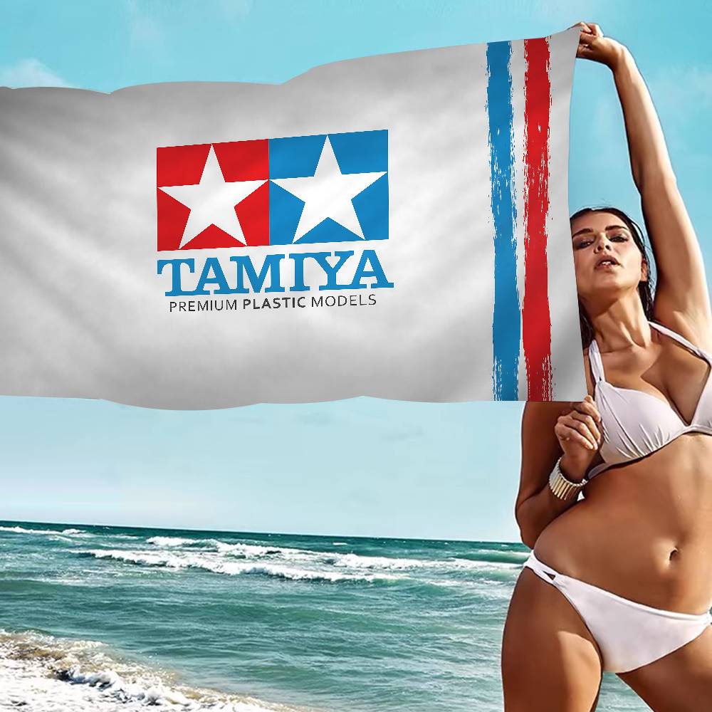 T-Tamiya Logo Bath Towel Microfiber Soft Water Absorbing Breathable For Girl Kids Decorative Cartoon Beach Towel