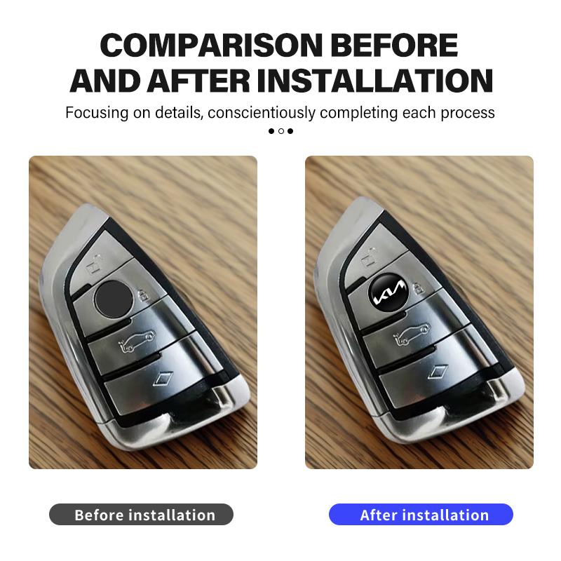 APB2 8/12/20 STUKS Auto Afstandsbediening Sleutel Badge Embleem Stickers Decoratie Accessoires Voor KIA Rio K5 K2 K3 Sportage Ceed Sorento Picanto
