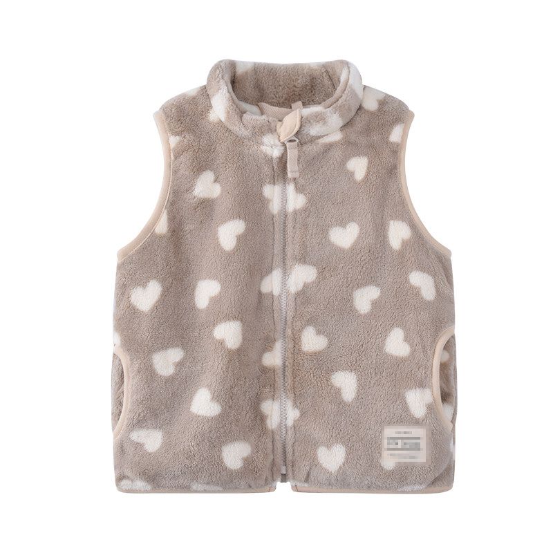 Qianqujia Japanese Fleece-Lined Waistcoat Warm Vest Children's Clothing