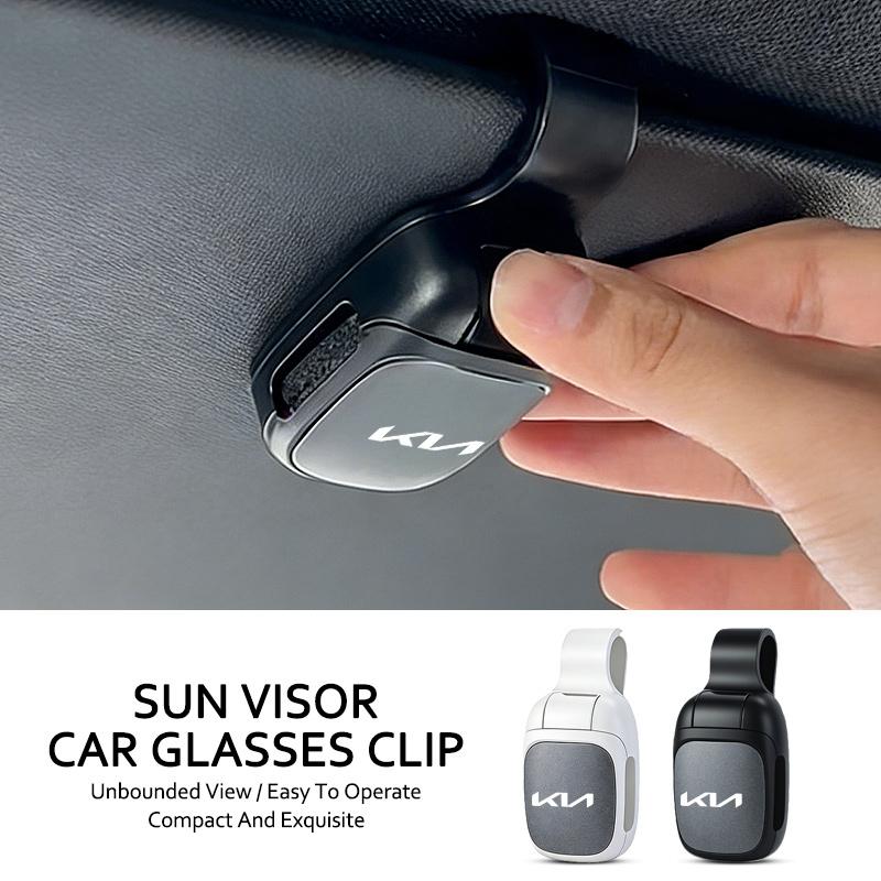 RYQW7 Mini Car Sunglasses Holder Car Eyeglass Holder Glasses Storage Clip For KIA Picanto Rio 3 Ceed Sportage Cerato Soul Sorento K5