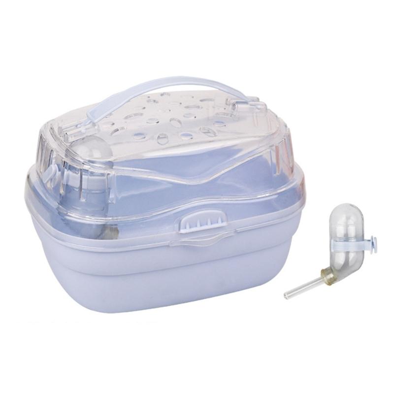 Křečci Nosič Veverky Venkovní cestovní klec Ruční Transparentní Nosič Přenosné pouzdro Cestovní nosič s lahví na vodu