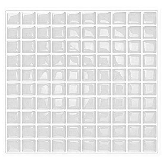 

VANCORE Наклейки Мозаичная Плитка Кухонный Ремонт Лист Наклейки для Плитки Ремонт 4D Водонепроницаемые Самоклеящиеся Обои Белый [10 Листов] белый