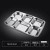 Langlebige Edelstahl-Compartment-Canteen-Tablett