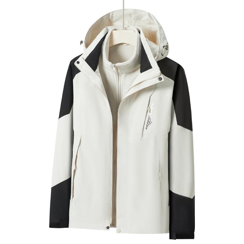 Jacket Two-piece Mountaineering Jacket for Women Thickened Autumn and Winter Windproof and Waterproof New Spring and Autumn Jacket for Men