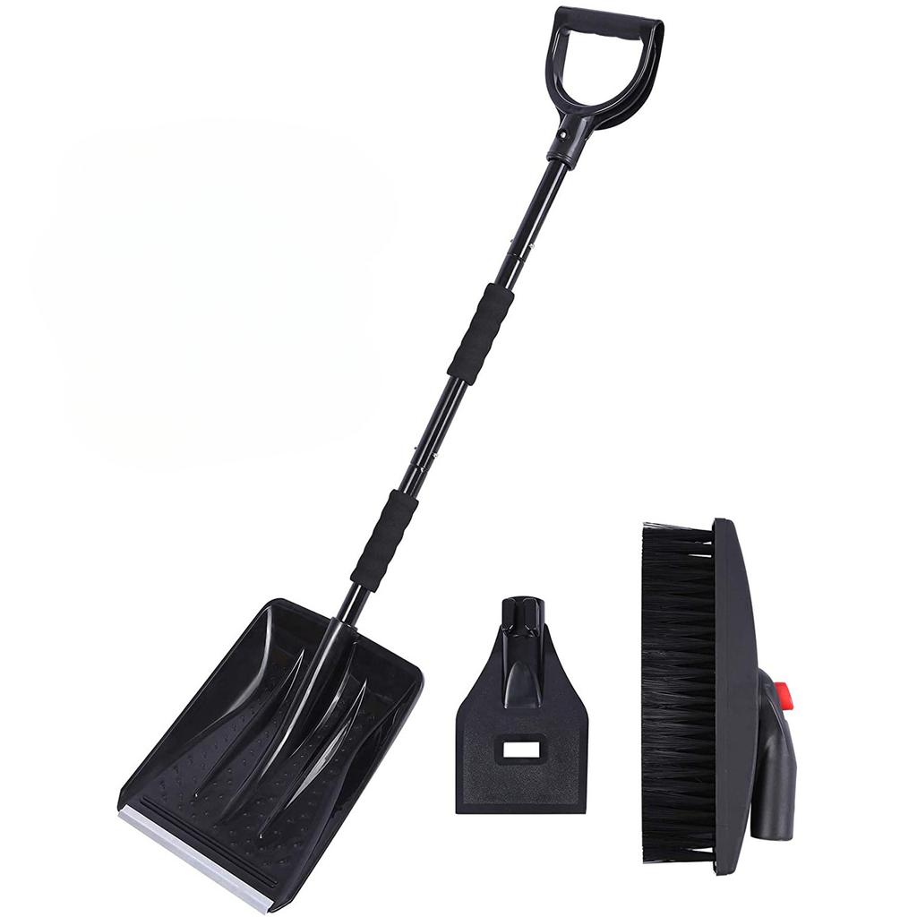 Stainless Steel Snow Shovel, Ice Remover, Detachable Car Snow Brush