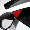 Red Carbon Fiber Rear view mirror base Panel Trim Cover For Corvette C8 -25