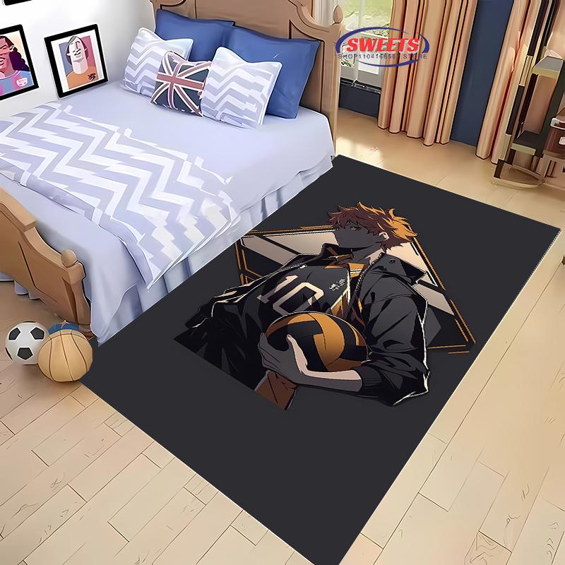 3D Printing Haikyu Large Area Rug, Indoor Washable Bedroom Mat, Durable Rug for Living Room Dining Room Bathroom Kitchen Office