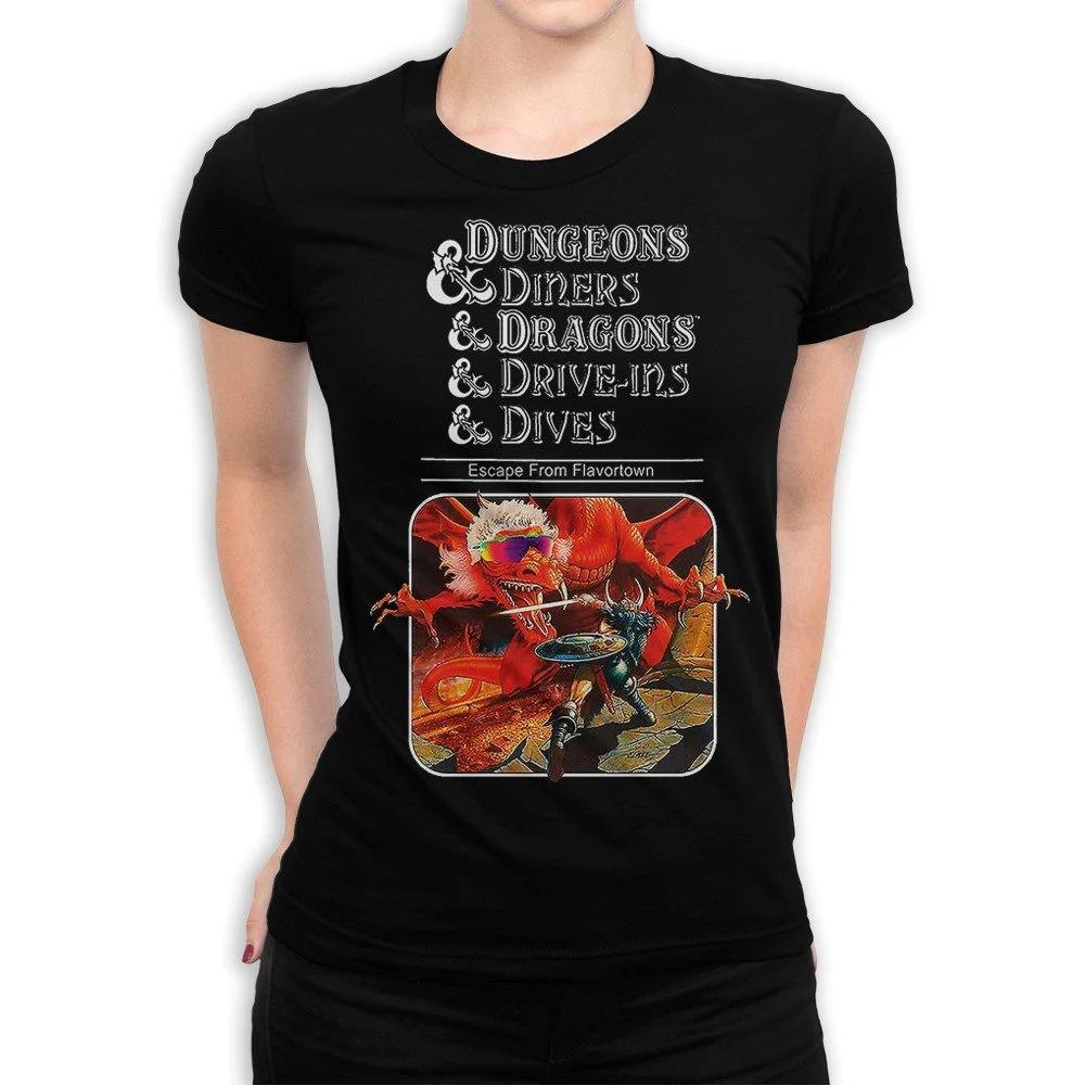 Dungeons Diners DragonsDrive Ins Funny Printed Tshirt SpringSummer Womens Shirt 2026 New Fashion Trend Top Short Sleeve S