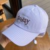 Korean version embroidered letter stripe sweet bow tie-back baseball cap girls versatile sunshade duckbill hat