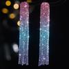 Premium Full Diamond Long Fringed Earrings