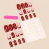 Evropské a americké falešné nehty French Manicure - 24 kusů samolepek v nude colorblocku