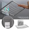 1PC  Punch-free Nail-free Bathroom Single Layer Drain Wall Hanging Sucker Soap Box Light Luxury Shelf Stainless Steel Soap Rack