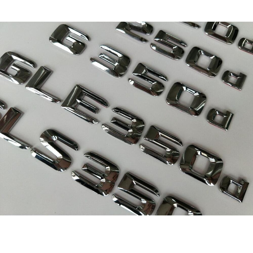 3D Chrome For Mercedes Benz E160d E180d E200d E220d E250d E260d E280d E300d E320d E350d E400d E450d E500d E550d AMG CDI 4MATIC AX1