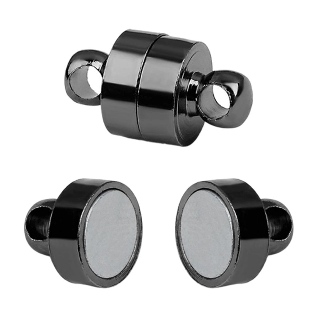 10pcs Magnet Jewelry Clasps Copper DIY Accessories Connection Clasp Secure Snap Closure for Necklace Bracelet Silver